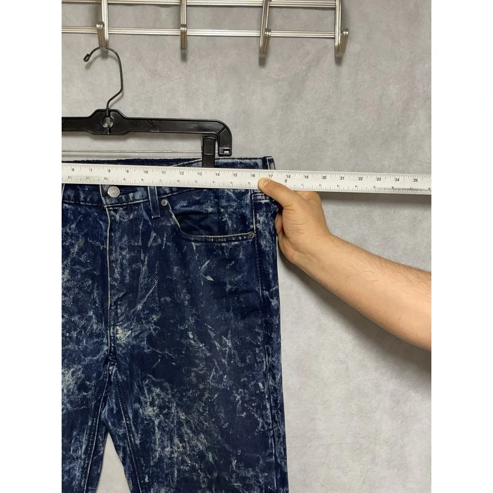 Levi's 541 Jeans Men 32x30 Blue Beige Tie Dye Athletic Taper Denim Acid Wash